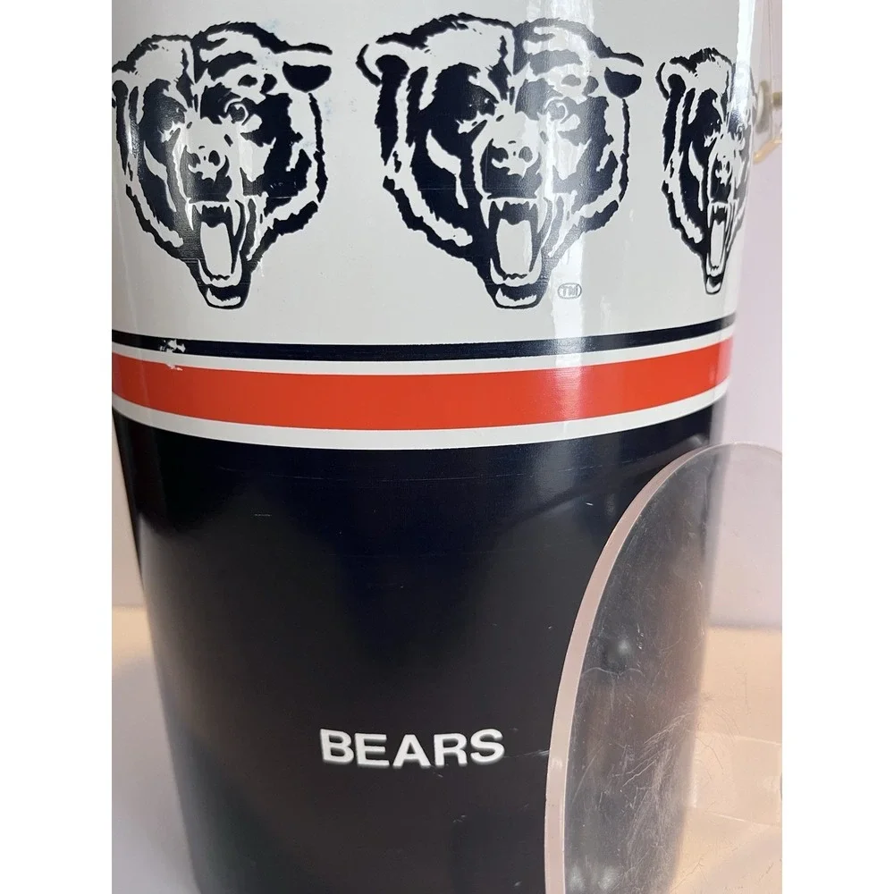 RARE Vintage 1980s Chicago Bears SheltonWare Towle ICE BUCKET-bar-Man cave-12